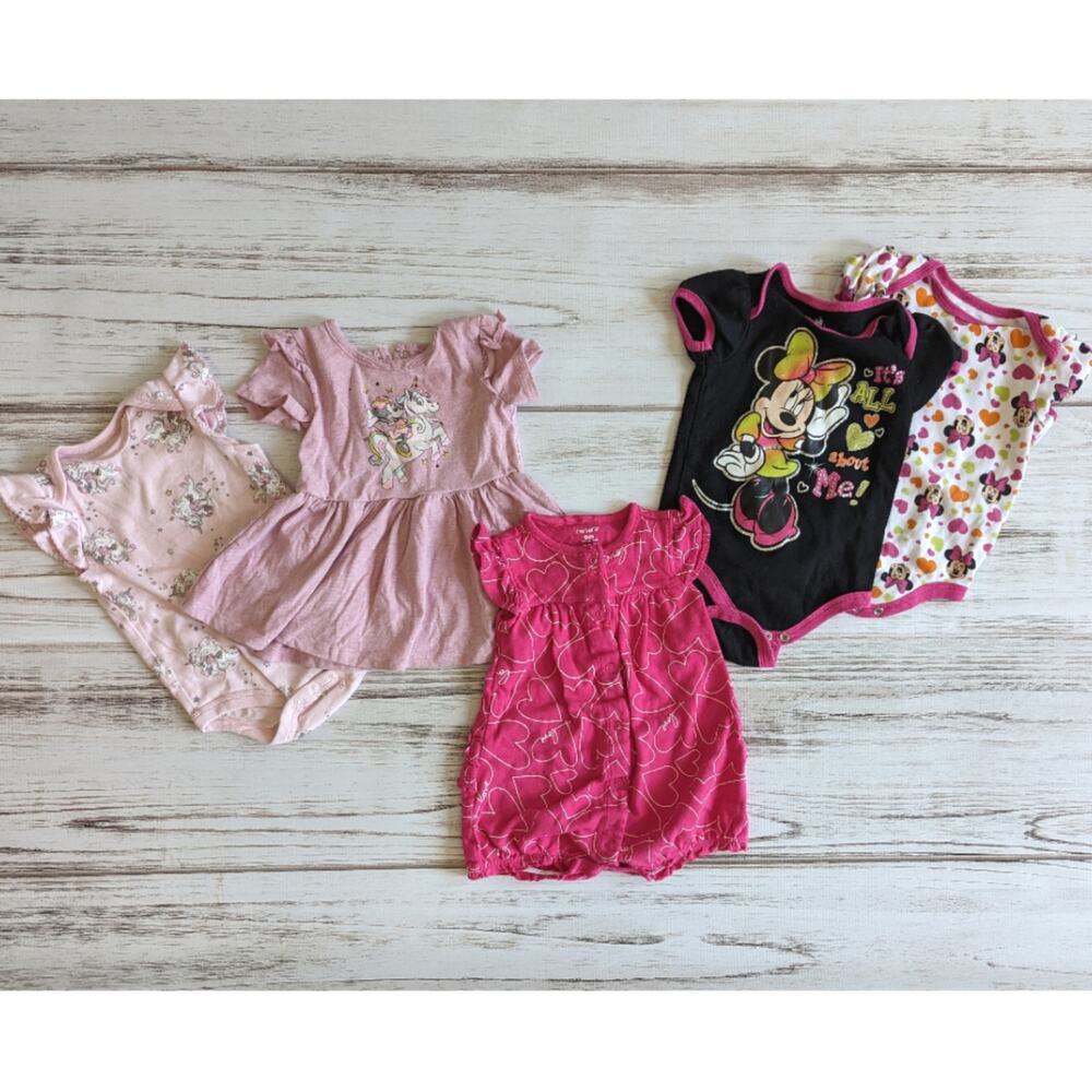 Disney 5 piece 6-9M Minnie Mouse Toddler Girl Bundle